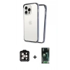 MARSİLYAN™- iPhone 14 Pro Max Kılıf Pusula Asil Koleksiyonu - Şeffaf 360 Full Body Arka Koruyucu + PVD Metal Kamera Lens - TU