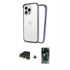 MARSİLYAN™- iPhone 14 Pro Max Kılıf Pusula Asil Koleksiyonu - Şeffaf 360 Full Body Arka Koruyucu + Raze Metal Kamera Lens - GD