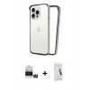 MARSİLYAN™- iPhone 14 Pro Max Kılıf Pusula Asil Koleksiyonu - Şeffaf Pasifik Cam Ekran Koruyucu + Bilvis Titan Kamera Lens - GS