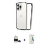MARSİLYAN™- iPhone 14 Pro Max Kılıf Pusula Asil Koleksiyonu - Şeffaf Pasifik Cam Ekran Koruyucu + Bilvis Titan Kamera Lens - SH