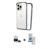 MARSİLYAN™- iPhone 14 Pro Max Kılıf Pusula Asil Koleksiyonu - Şeffaf Royal Nano Ekran Koruyucu + Bilvis Titan Kamera Lens - SH