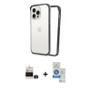 MARSİLYAN™- iPhone 14 Pro Max Kılıf Pusula Asil Koleksiyonu - Şeffaf Royal Nano Ekran Koruyucu + Bilvis Titan Kamera Lens - DNMR