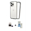 MARSİLYAN™- iPhone 14 Pro Max Kılıf Pusula Asil Koleksiyonu - Şeffaf Royal Nano Ekran Koruyucu + Bilvis Titan Kamera Lens - DNMR