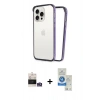 MARSİLYAN™- iPhone 14 Pro Max Kılıf Pusula Asil Koleksiyonu - Şeffaf Royal Nano Ekran Koruyucu + Bilvis Titan Kamera Lens - GS