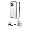 MARSİLYAN™- iPhone 14 Pro Max Kılıf Pusula Asil Koleksiyonu - Şeffaf Royal Nano Ekran Koruyucu + Bilvis Titan Kamera Lens - SH