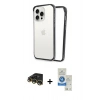 MARSİLYAN™- iPhone 14 Pro Max Kılıf Pusula Asil Koleksiyonu - Şeffaf Royal Nano Ekran Koruyucu + Raze Metal Kamera Lens - GD