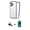 MARSİLYAN™- iPhone 14 Pro Max Kılıf Pusula Asil Koleksiyonu - Siyah 18D Cam Ekran Koruyucu + Bilvis Titan Kamera Lens - GD