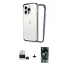 MARSİLYAN™- iPhone 14 Pro Max Kılıf Pusula Asil Koleksiyonu - Siyah 360 Mat Full Body Arka Koruyucu + Bilvis Titan Kamera Lens - SH