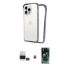 MARSİLYAN™- iPhone 14 Pro Max Kılıf Pusula Asil Koleksiyonu - Siyah 360 Mat Full Body Arka Koruyucu + Bilvis Titan Kamera Lens - GD