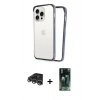 MARSİLYAN™- iPhone 14 Pro Max Kılıf Pusula Asil Koleksiyonu - Siyah 360 Mat Full Body Arka Koruyucu + Raze Metal Kamera Lens - GS