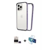 MARSİLYAN™- iPhone 14 Pro Max Kılıf Pusula Asil Koleksiyonu - Siyah 3D Antistatik Cam Ekran Koruyucu + Bilvis Titan Kamera Lens - DNMR