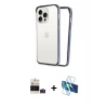 MARSİLYAN™- iPhone 14 Pro Max Kılıf Pusula Asil Koleksiyonu - Siyah 3D Antistatik Cam Ekran Koruyucu + Bilvis Titan Kamera Lens - DNMR