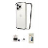 MARSİLYAN™- iPhone 14 Pro Max Kılıf Pusula Asil Koleksiyonu - Siyah 6D Mat Seramik Hayalet Nano Ekran Koruyucu + Bilvis Titan Kamera Lens - SH