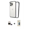 MARSİLYAN™- iPhone 14 Pro Max Kılıf Pusula Asil Koleksiyonu - Siyah 6D Mat Seramik Hayalet Nano Ekran Koruyucu + Bilvis Titan Kamera Lens - GD