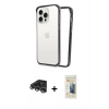 MARSİLYAN™- iPhone 14 Pro Max Kılıf Pusula Asil Koleksiyonu - Siyah 6D Mat Seramik Hayalet Nano Ekran Koruyucu + Raze Metal Kamera Lens - GS