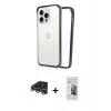 MARSİLYAN™- iPhone 14 Pro Max Kılıf Pusula Asil Koleksiyonu - Siyah 6D Mat Seramik Hayalet Nano Ekran Koruyucu + Raze Metal Kamera Lens - GD