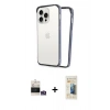 MARSİLYAN™- iPhone 14 Pro Max Kılıf Pusula Asil Koleksiyonu - Siyah 6D Mat Seramik Hayalet Nano Ekran Koruyucu + Gümüş Bilvis Titan Kamera Lens