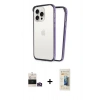 MARSİLYAN™- iPhone 14 Pro Max Kılıf Pusula Asil Koleksiyonu - Siyah 6D Mat Seramik Hayalet Nano Ekran Koruyucu + Bilvis Titan Kamera Lens - GD