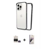 MARSİLYAN™- iPhone 14 Pro Max Kılıf Pusula Asil Koleksiyonu - Siyah Bilvis 3D Mat Cam Ekran Koruyucu + Bilvis Titan Kamera Lens - GS