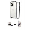 MARSİLYAN™- iPhone 14 Pro Max Kılıf Pusula Asil Koleksiyonu - Siyah Bilvis 3D Mat Cam Ekran Koruyucu + Bilvis Titan Kamera Lens - DNMR