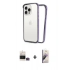 MARSİLYAN™- iPhone 14 Pro Max Kılıf Pusula Asil Koleksiyonu - Siyah Bilvis 3D Mat Cam Ekran Koruyucu + Bilvis Titan Kamera Lens - GD
