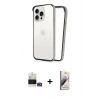 MARSİLYAN™- iPhone 14 Pro Max Kılıf Pusula Asil Koleksiyonu - Siyah Bilvis 3D Mat Cam Ekran Koruyucu + Bilvis Titan Kamera Lens - GD
