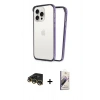 MARSİLYAN™- iPhone 14 Pro Max Kılıf Pusula Asil Koleksiyonu - Siyah Bilvis 3D Mat Cam Ekran Koruyucu + Raze Metal Kamera Lens - GD