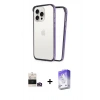 MARSİLYAN™- iPhone 14 Pro Max Kılıf Pusula Asil Koleksiyonu - Siyah Bilvis 5in1 3D Magic Cam Ekran Koruyucu + Gold Bilvis Titan Kamera Lens