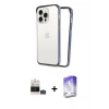 MARSİLYAN™- iPhone 14 Pro Max Kılıf Pusula Asil Koleksiyonu - Siyah Bilvis 5in1 3D Magic Cam Ekran Koruyucu + Bilvis Titan Kamera Lens - GS
