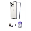 MARSİLYAN™- iPhone 14 Pro Max Kılıf Pusula Asil Koleksiyonu - Siyah Bilvis 5in1 3D Magic Cam Ekran Koruyucu + Gold Bilvis Titan Kamera Lens