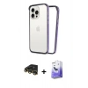 MARSİLYAN™- iPhone 14 Pro Max Kılıf Pusula Asil Koleksiyonu - Siyah Bilvis 5in1 5D Magic Hayalet Cam Ekran Koruyucu + Raze Metal Kamera Lens - GD