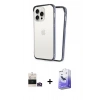MARSİLYAN™- iPhone 14 Pro Max Kılıf Pusula Asil Koleksiyonu - Siyah Bilvis 5in1 5D Magic Hayalet Cam Ekran Koruyucu + Gold Bilvis Titan Kamera Lens