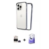 MARSİLYAN™- iPhone 14 Pro Max Kılıf Pusula Asil Koleksiyonu - Siyah Bilvis 5in1 5D Magic Hayalet Cam Ekran Koruyucu + Bilvis Titan Kamera Lens - DNMR