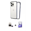 MARSİLYAN™- iPhone 14 Pro Max Kılıf Pusula Asil Koleksiyonu - Siyah Bilvis 5in1 5D Magic Hayalet Cam Ekran Koruyucu + Bilvis Titan Kamera Lens - GS