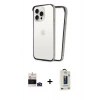 MARSİLYAN™- iPhone 14 Pro Max Kılıf Pusula Asil Koleksiyonu - Siyah Bilvis Hayalet Cam Ekran Koruyucu + Bilvis Titan Kamera Lens - DNMR
