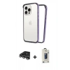 MARSİLYAN™- iPhone 14 Pro Max Kılıf Pusula Asil Koleksiyonu - Siyah Bilvis Hayalet Cam Ekran Koruyucu + Raze Metal Kamera Lens - GS