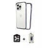MARSİLYAN™- iPhone 14 Pro Max Kılıf Pusula Asil Koleksiyonu - Siyah Bilvis Hayalet Cam Ekran Koruyucu + PVD Metal Kamera Lens - TU