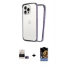 MARSİLYAN™- iPhone 14 Pro Max Kılıf Pusula Asil Koleksiyonu - Siyah Buffer Hayalet Cam Ekran Koruyucu + Bilvis Titan Kamera Lens - DNMR