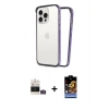 MARSİLYAN™- iPhone 14 Pro Max Kılıf Pusula Asil Koleksiyonu - Siyah Buffer Hayalet Cam Ekran Koruyucu + Bilvis Titan Kamera Lens - GD
