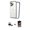 MARSİLYAN™- iPhone 14 Pro Max Kılıf Pusula Asil Koleksiyonu - Siyah Buffer Hayalet Cam Ekran Koruyucu + Bilvis Titan Kamera Lens - DNMR