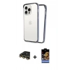 MARSİLYAN™- iPhone 14 Pro Max Kılıf Pusula Asil Koleksiyonu - Siyah Buffer Hayalet Cam Ekran Koruyucu + Gold Raze Metal Kamera Lens