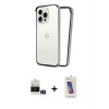 MARSİLYAN™- iPhone 14 Pro Max Kılıf Pusula Asil Koleksiyonu - Siyah Joko 5D Cam + Bilvis Titan Kamera Lens - GD