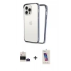 MARSİLYAN™- iPhone 14 Pro Max Kılıf Pusula Asil Koleksiyonu - Siyah Joko 5D Cam + Derin Mor Bilvis Titan Kamera Lens