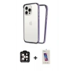 MARSİLYAN™- iPhone 14 Pro Max Kılıf Pusula Asil Koleksiyonu - Siyah Joko 5D Cam + PVD Metal Kamera Lens - TU