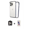 MARSİLYAN™- iPhone 14 Pro Max Kılıf Pusula Asil Koleksiyonu - Siyah Joko 5D Cam + PVD Metal Kamera Lens - TU
