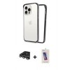 MARSİLYAN™- iPhone 14 Pro Max Kılıf Pusula Asil Koleksiyonu - Siyah Joko 5D Cam + Raze Metal Kamera Lens - GS