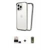 MARSİLYAN™- iPhone 14 Pro Max Kılıf Pusula Asil Koleksiyonu - Siyah Joko Magic 5D Hayalet Cam + Bilvis Titan Kamera Lens - DNMR