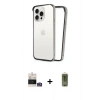 MARSİLYAN™- iPhone 14 Pro Max Kılıf Pusula Asil Koleksiyonu - Siyah Joko Magic 5D Hayalet Cam + Bilvis Titan Kamera Lens - GS