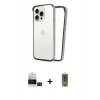 MARSİLYAN™- iPhone 14 Pro Max Kılıf Pusula Asil Koleksiyonu - Siyah Joko Magic 5D Hayalet Cam + Bilvis Titan Kamera Lens - SH