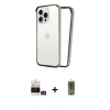 MARSİLYAN™- iPhone 14 Pro Max Kılıf Pusula Asil Koleksiyonu - Siyah Joko Magic 5D Hayalet Cam + Bilvis Titan Kamera Lens - GD